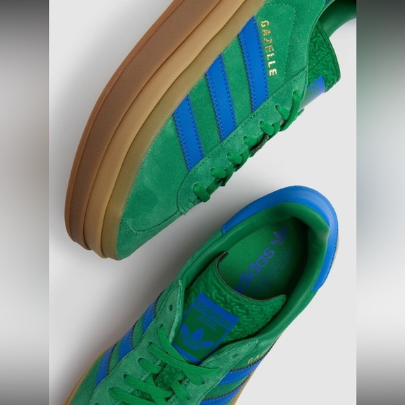 ADIDAS ORIGINALS Gazelle Bold Sneakers Green and Blue - Picture 2 of 7